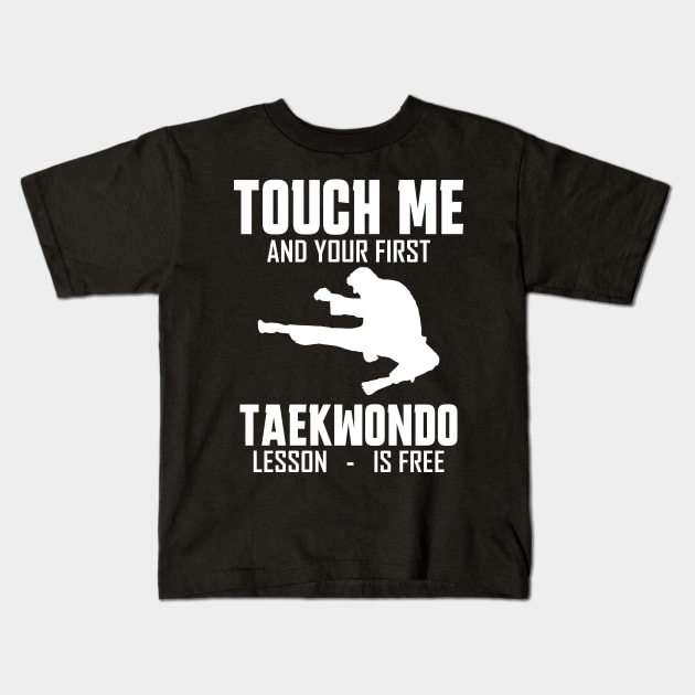 taekwondo Kids T-Shirt by Circle Project